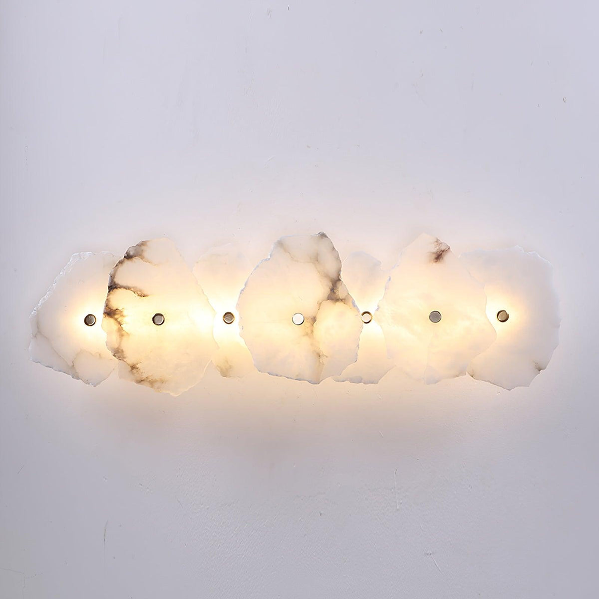 Modern LED Fixture Alabaster & Metal 5.5 Inch White for Hallways Bedrooms Living Rooms Hardwired Multi-Head Options Indoor Ambient Lighting