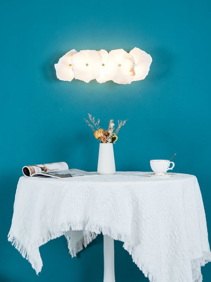 Modern LED Fixture Alabaster & Metal 5.5 Inch White for Hallways Bedrooms Living Rooms Hardwired Multi-Head Options Indoor Ambient Lighting