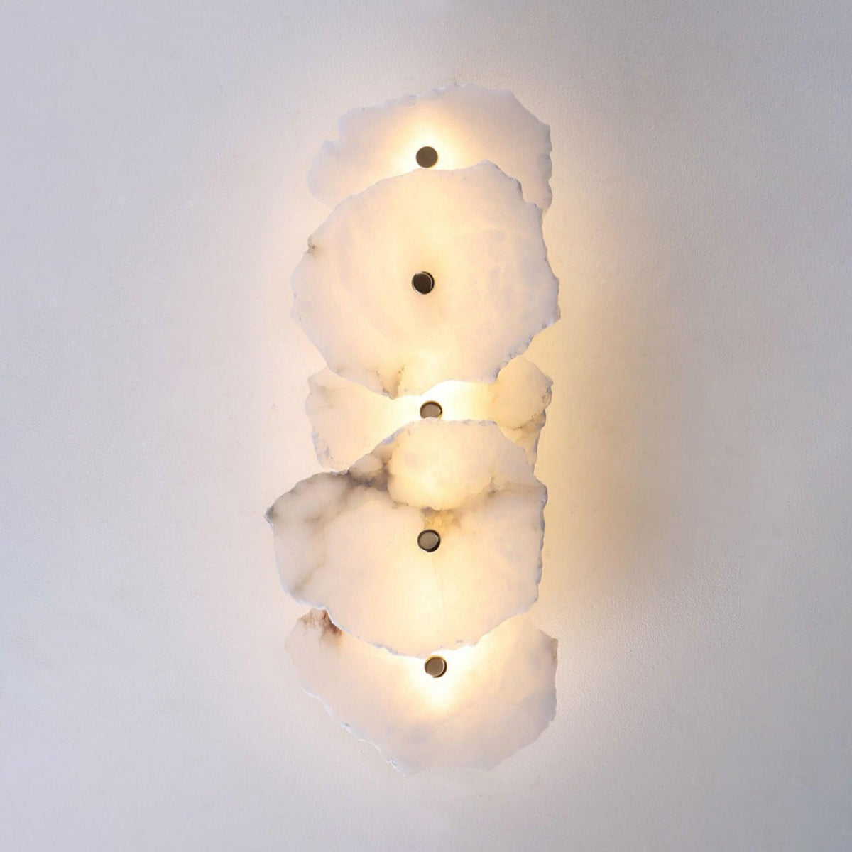 Modern LED Fixture Alabaster & Metal 5.5 Inch White for Hallways Bedrooms Living Rooms Hardwired Multi-Head Options Indoor Ambient Lighting