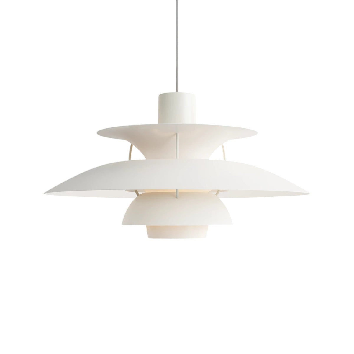 Layered Aluminum Hanging Lamp 12 in Diameter Contemporary Overhead Fixture for Kitchens and Dining Spaces E27 Socket Black Finish Modern Hom