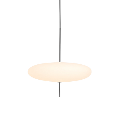 Hanging Ceiling Fixture 20 Inch Round Metal Shade Black for Kitchen Island Dining Room Modern Minimalist Adjustable Height E27 Socket Overhe