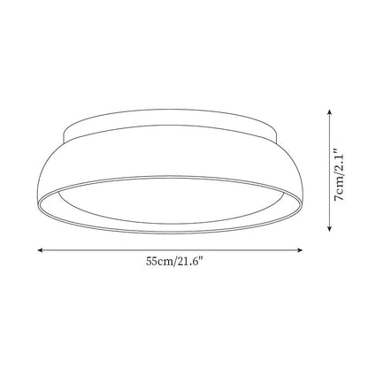 Flush Mount LED Light Fixture Stone Wood Acrylic Warm Glow for Bedroom Living Room Hallway Low Profile Modern Minimalist Scandinavian Japand