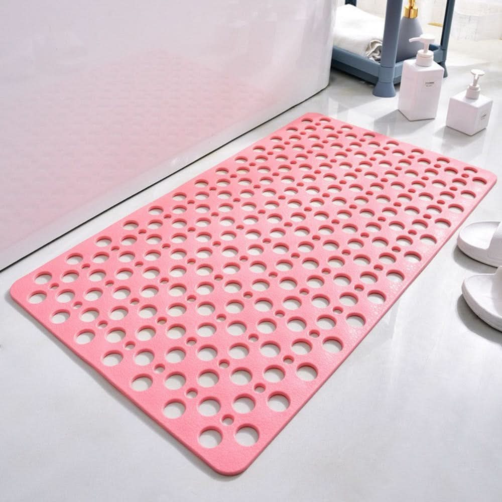Non-Slip Textured Bath Mat with Suction Cups for Shower and Tub Safety Gray Blue White Pink Green Yellow Available