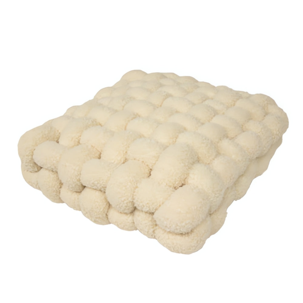 Pinnacle Knot Cushion - Soft Lamb Velvet, Cozy Design