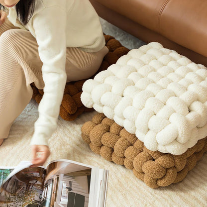 Pinnacle Knot Cushion - Soft Lamb Velvet, Cozy Design