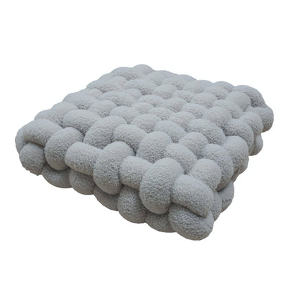 Pinnacle Knot Cushion - Soft Lamb Velvet, Cozy Design