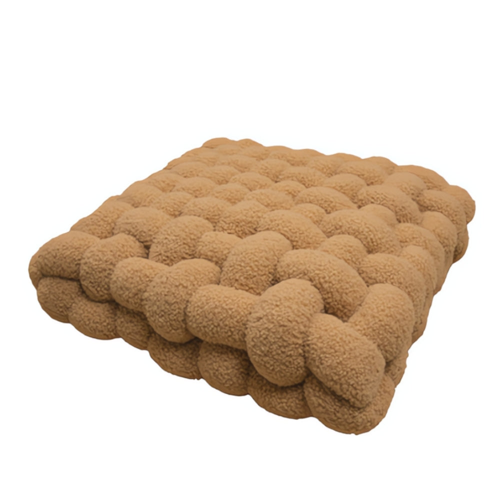 Pinnacle Knot Cushion - Soft Lamb Velvet, Cozy Design