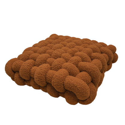 Pinnacle Knot Cushion - Soft Lamb Velvet, Cozy Design