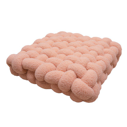 Pinnacle Knot Cushion - Soft Lamb Velvet, Cozy Design