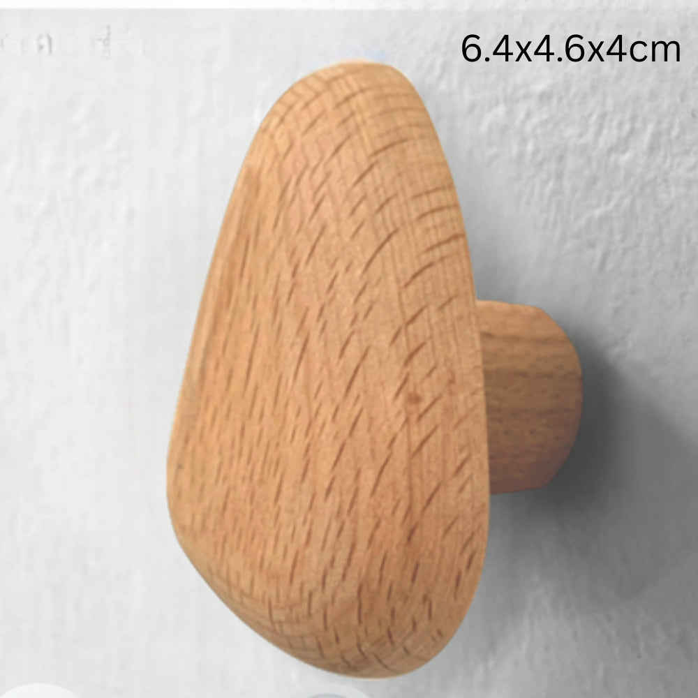 Pinnacle Modern Coat Hooks - Wall Mounted Solid Wood, Minimalist Design