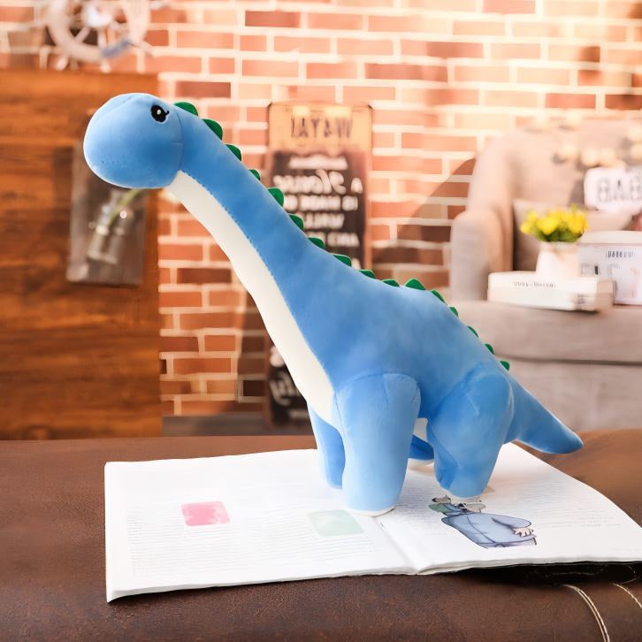 Giant Standing Dinosaur Plush Toy – Soft Cuddly Stuffed Dino for Kids Room Decor, Boys & Girls Playroom Gift, Blue Green Pink