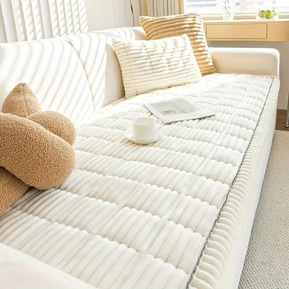 Furniture Throw Blanket Soft Fleece Sofa Protector Anti-Slip Ruffled Edges for Couch Chair Loveseat Living Room Bedroom Pet-Friendly