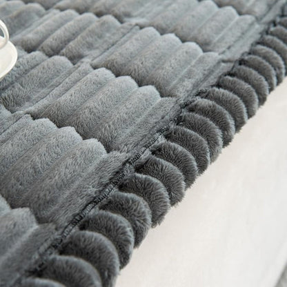 Furniture Throw Blanket Soft Fleece Sofa Protector Anti-Slip Ruffled Edges for Couch Chair Loveseat Living Room Bedroom Pet-Friendly