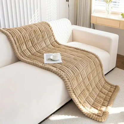 Stretch Jacquard Couch Cover with Ruffled Hem – Wrinkle-Free Furniture Protector for Sofas & Chairs – Machine Washable Slipcover