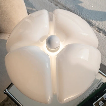 Sculptural Acrylic Touch-Dimmable LED Desk Lamp 19 in – Flower-Shaped Shade for Bedroom Nightstand, Living Room Side Table, Home Office Read