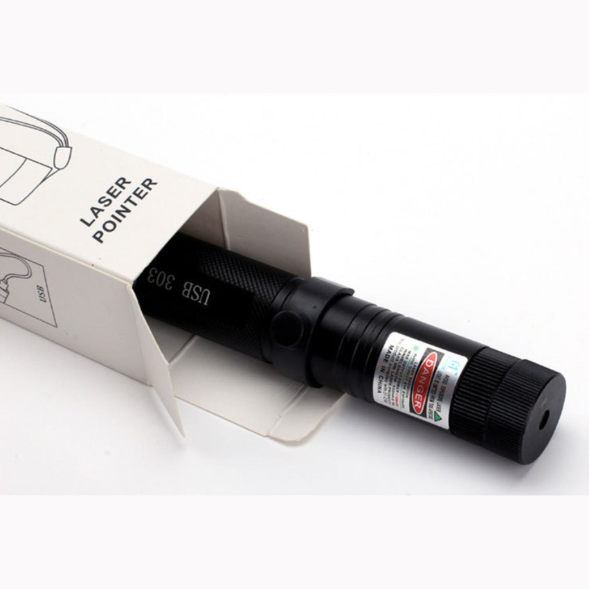 USB-C Rechargeable Laser Pointer 6.5 Inches with Adjustable Focus Beam for Stargazing Presentations Construction Surveying Outdoor Events Al