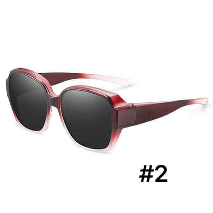 Fit-Over Sunglasses for Prescription Glasses with Polarized Lenses & UV Protection for Men & Women | Lightweight Wraparound Over-Glasses Eye