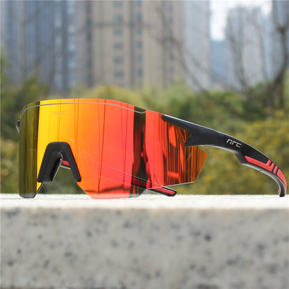 Polarized Sunglasses UV400, Sports Sunglasses for Running and Cycling, Unisex Wraparound Sunglasses for Hiking