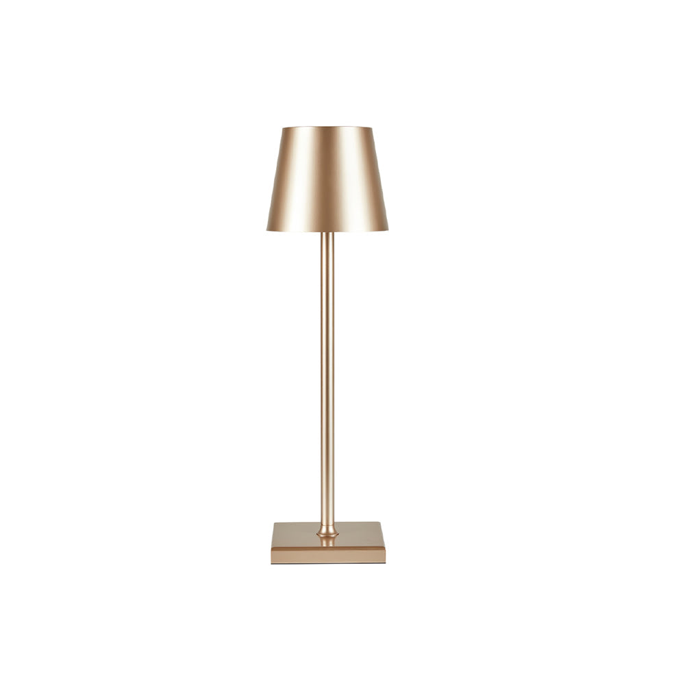 Rechargeable LED Desk Lamp with Touch Dimmer – Cordless Metal Accent Light for Bedroom, Patio, Office – 15 Inch Portable USB Lamp for Indoor