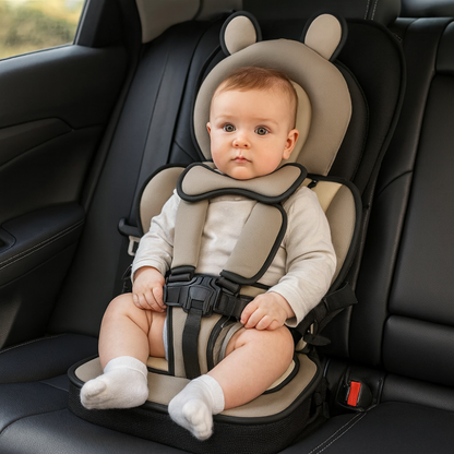 Compact Child Seat Harness for Dining Chairs – Foldable Fabric Booster with Adjustable Safety Straps for Toddlers & Infants