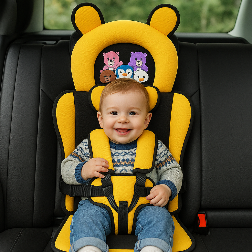Compact Child Seat Harness for Dining Chairs – Foldable Fabric Booster with Adjustable Safety Straps for Toddlers & Infants