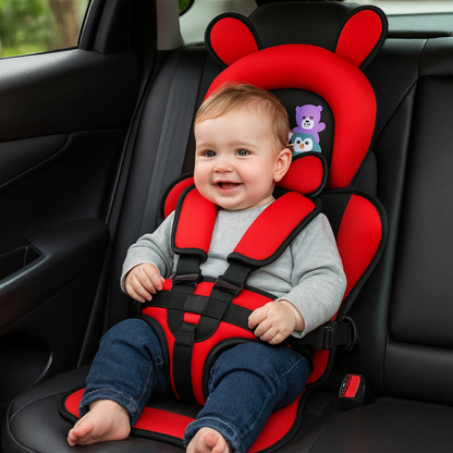Compact Child Seat Harness for Dining Chairs – Foldable Fabric Booster with Adjustable Safety Straps for Toddlers & Infants