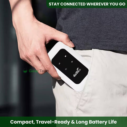 Portable 4G LTE Mobile Hotspot Router with 8-Hour Battery – Connect 10 Devices – Unlocked Travel WiFi for Car, Camping, RV, Business Trips