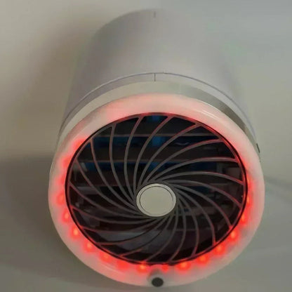 Portable Air Circulation Fan with LED Lights & Reusable Ice Packs for Enhanced Cooling