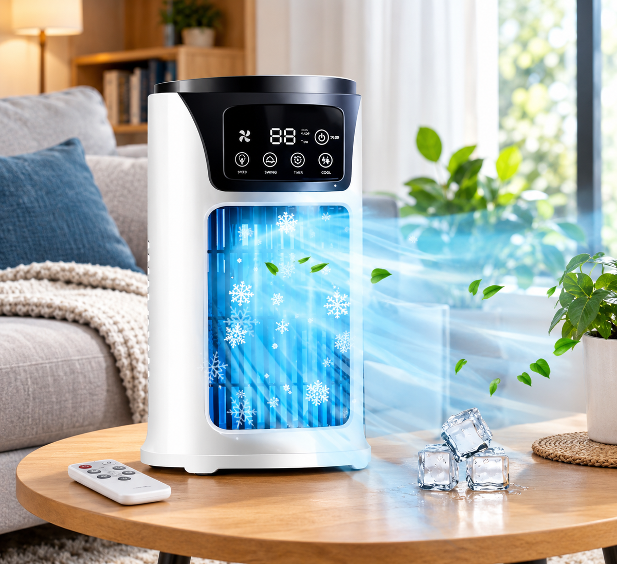 Portable AC Unit | Mini Air Conditioner with Remote Control & Energy Saving Design | Ideal for Small Spaces
