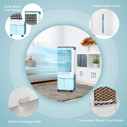Portable Air Coolers 4 in 1 Evaporative Cooler with 12 L Water Tank, Cooling Fan Humidifier with Remote, Room Cooler