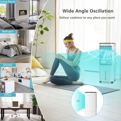 Portable Air Coolers 4 in 1 Evaporative Cooler with 12 L Water Tank, Cooling Fan Humidifier with Remote, Room Cooler