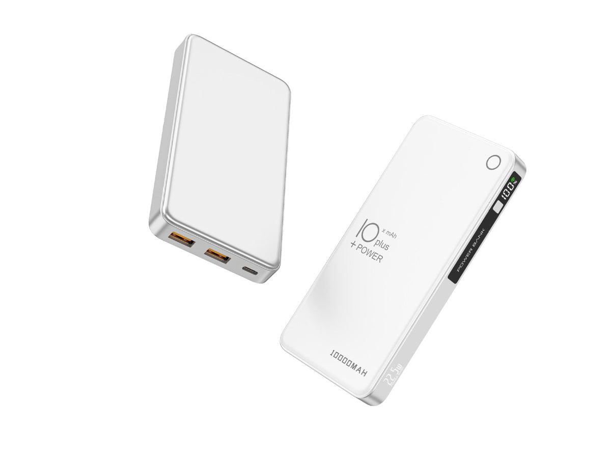 Portable Charger | 10000 mAh Power Bank with Fast Charging & LCD Display | Dual USB Ports for On-the-Go Charging