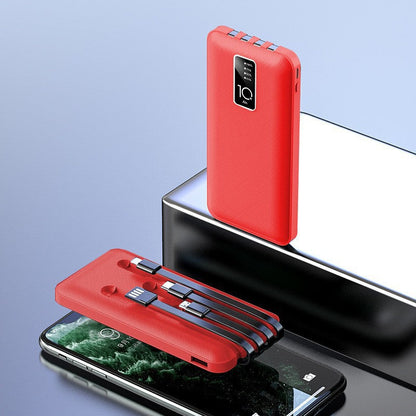 Best Power Bank | 19000mAh Portable Charger with Integrated Cables | Best Portable Power Bank for iPhone, Samsung & Android