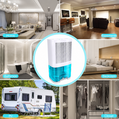 Portable Dehumidifier | Efficient Moisture Remover with Quiet Operation | Ideal for Home, RV, and Bathrooms