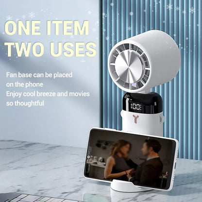 Portable Electric Cooling Fan with 3-Speed Settings & Ice Compression | Compact Design for Instant Heat Relief