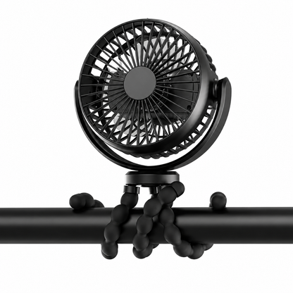 Portable Fan | Battery Operated Clip-On Fan with 3 Speed Settings | Flexible Cooling for Home, Travel, and Office