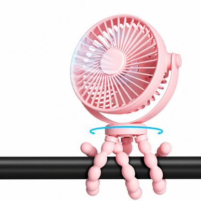 Portable Fan | Battery Operated Clip-On Fan with 3 Speed Settings | Flexible Cooling for Home, Travel, and Office