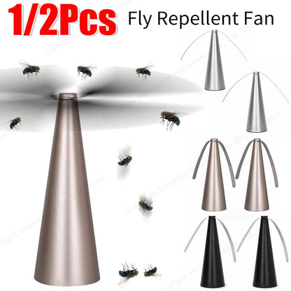 Portable Fly Repellent Fan with USB Power & Battery Operation | Ideal for Outdoor Dining and Insect Control