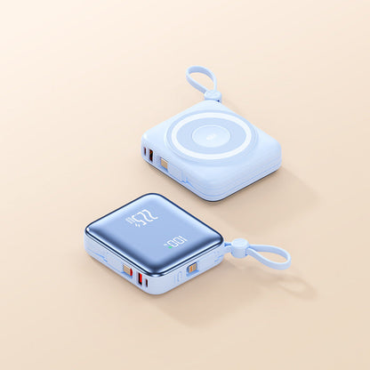Portable Induction Power Bank | Wireless Charger with LED Display | Fast Charging for On-the-Go Use