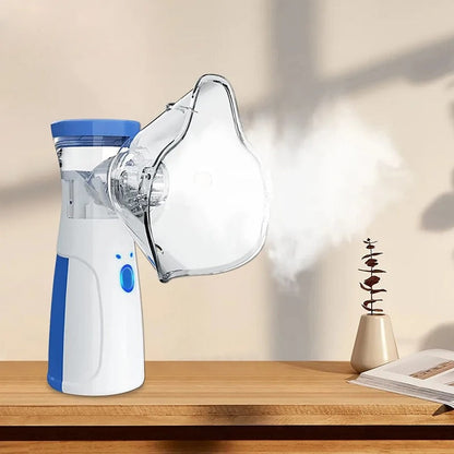 Handheld Mesh Respiratory Inhaler – USB-Rechargeable Compact Mist Machine for Adults & Kids | Quiet Cordless Design for Easy Breathing
