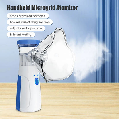 Handheld Nebulizer for Adults and Kids, Portable Nebulizer Machine with Mask, Rechargeable Mesh Nebulizer for Home Use
