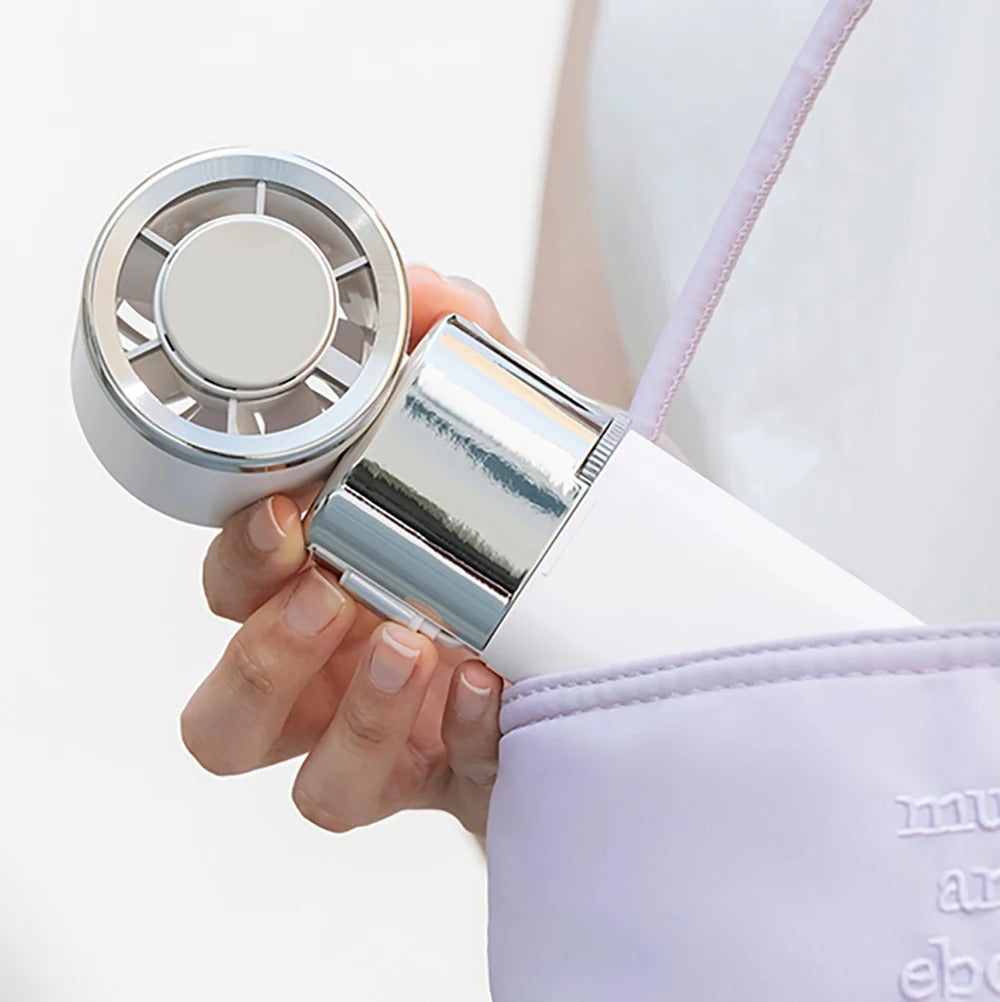 Portable Neck Fan with Power Bank & Adjustable Speed for Ultimate Comfort | Hands-Free Cooling for On-the-Go Relief