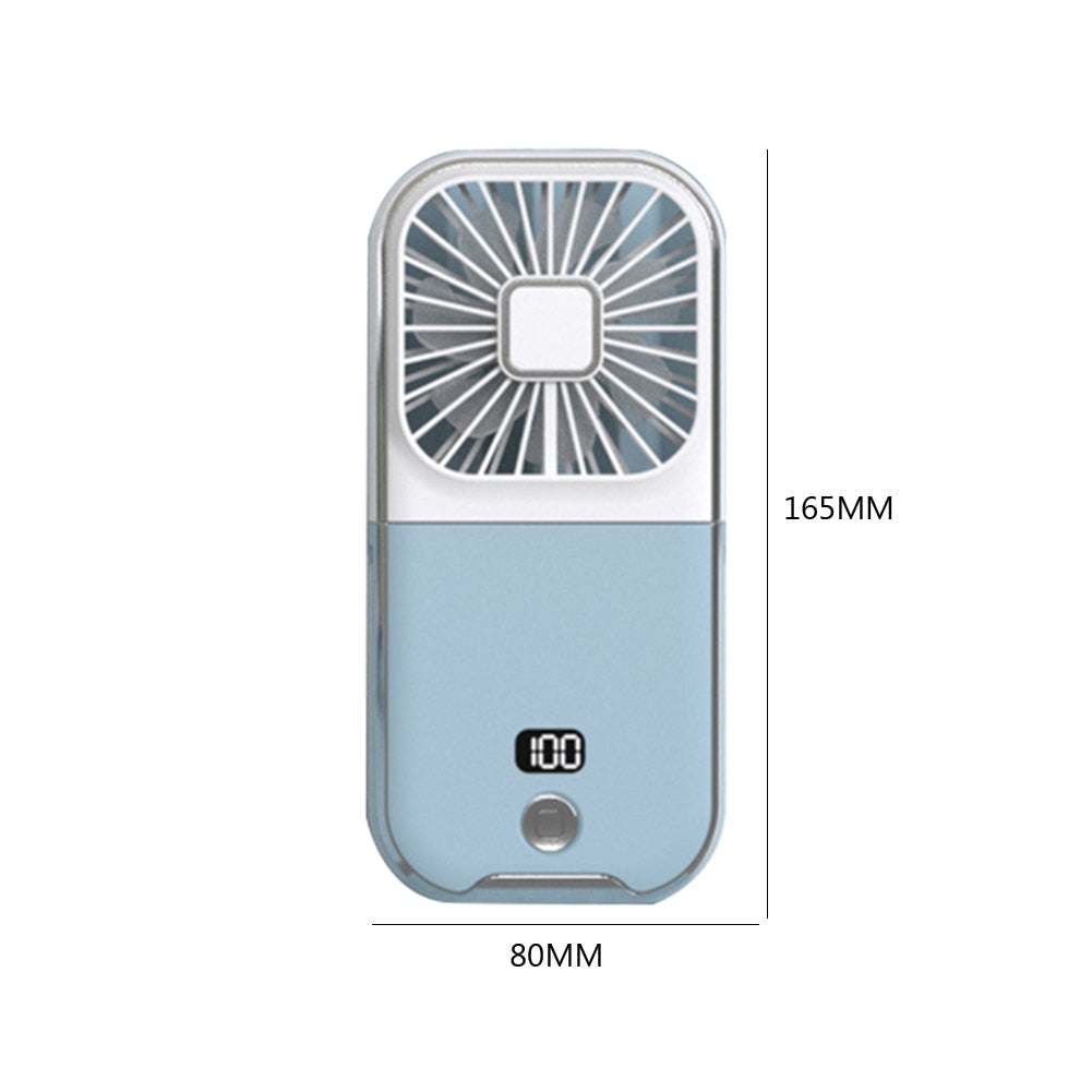 Portable Phone Holder with Cooling Fan & Rechargeable Battery for Summer Comfort