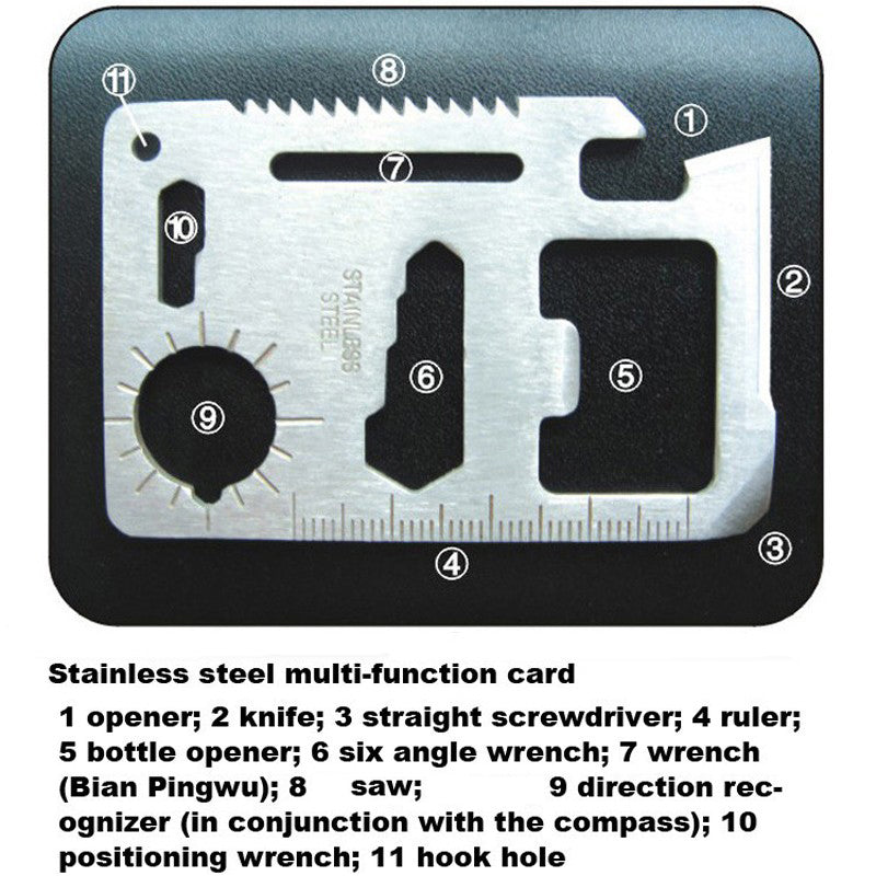 Portable SOS Survival Kit | Emergency Preparedness Tools in Compact Metal Box for Roadside Safety