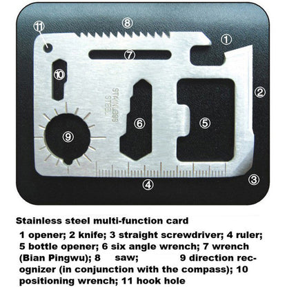 Portable SOS Survival Kit | Emergency Preparedness Tools in Compact Metal Box for Roadside Safety