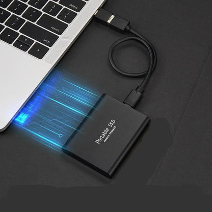 Portable External Solid State Drive 128TB High-Speed Data Storage for Laptops Desktops Gaming Consoles Mac PC Compatible Aluminum Housing