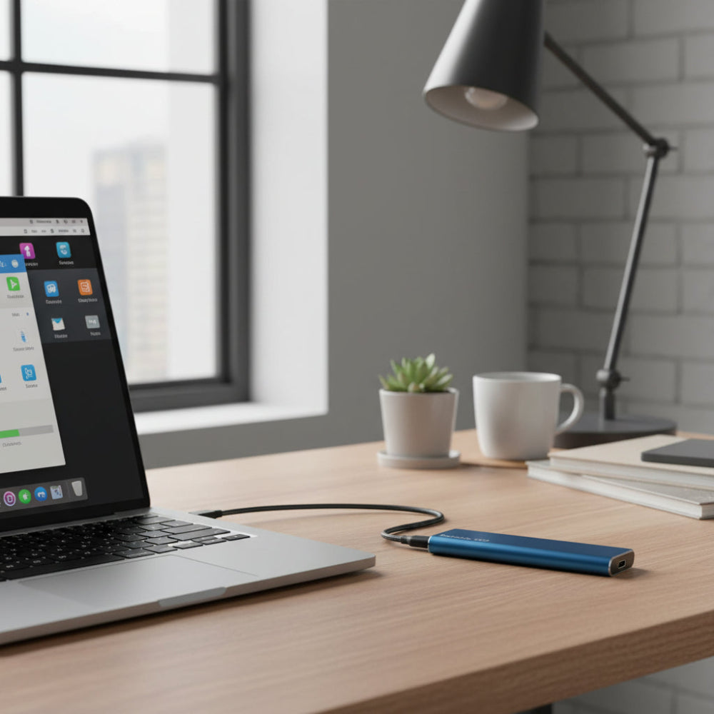 Portable SSD | External Hard Drive with USB 3.2 for Fast Data Transfer | Slim Design for Easy Storage