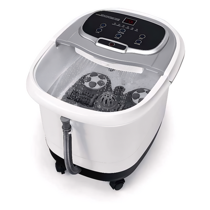 Heated Foot Spa with Motorized Rollers, Water Jets & Red Light Therapy for Home Relaxation