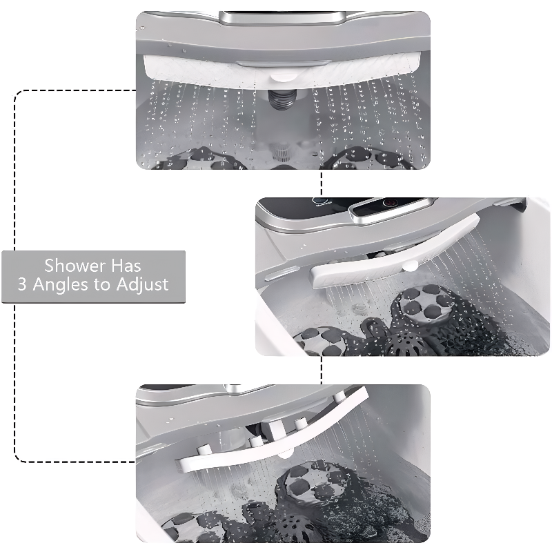 Heated Foot Spa with Motorized Rollers, Water Jets & Red Light Therapy for Home Relaxation