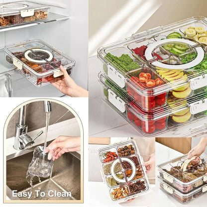 HOSTLIVA – Multi-Section Serving Tray for Fruits & Treats